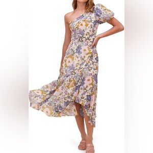 Floral One Shoulder ASTR Dress